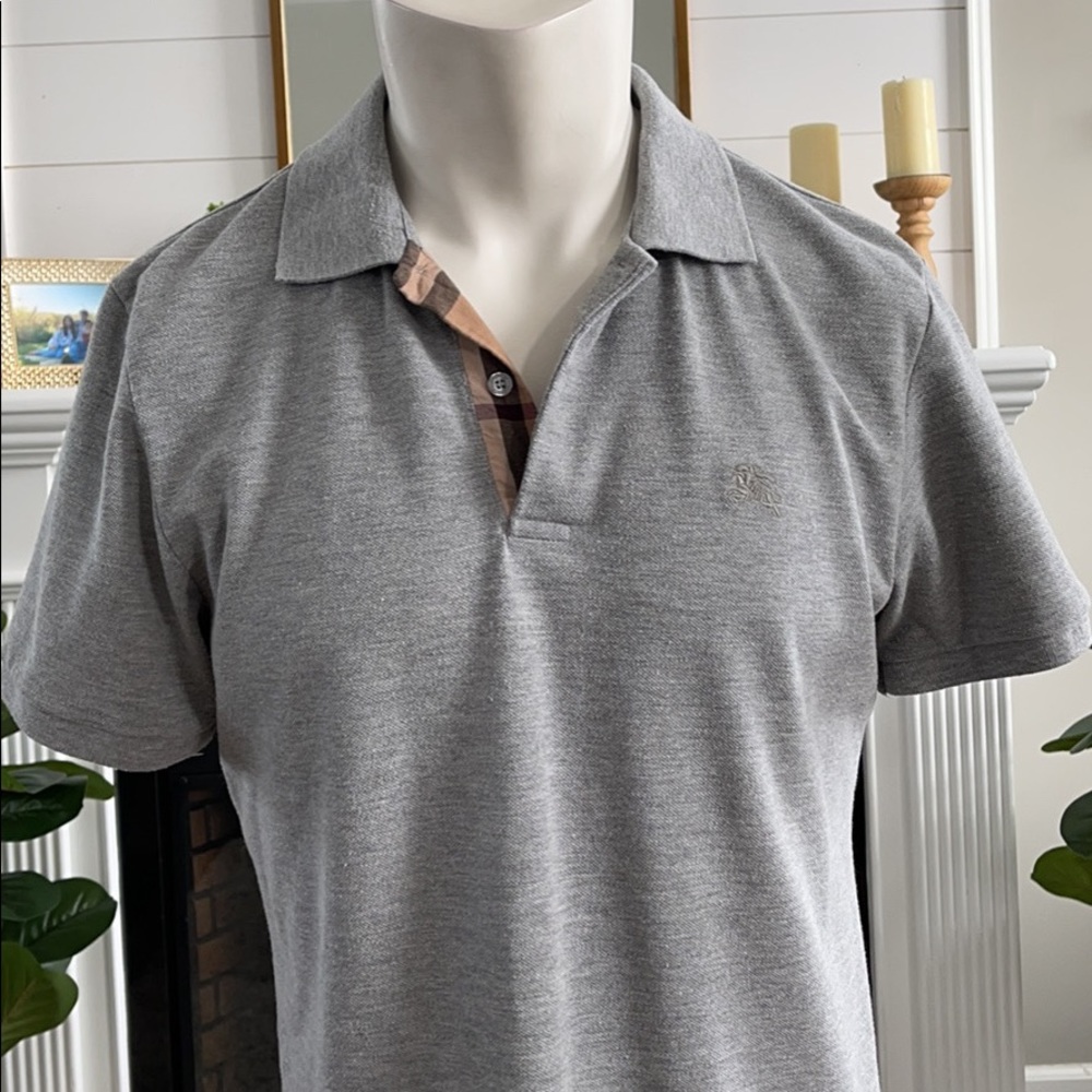 Authentic Men’s XL nova check BURBERRY polo shirt